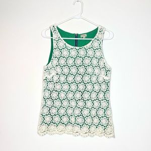 Cremieux Floral Lace Tank Top- Size: Medium
